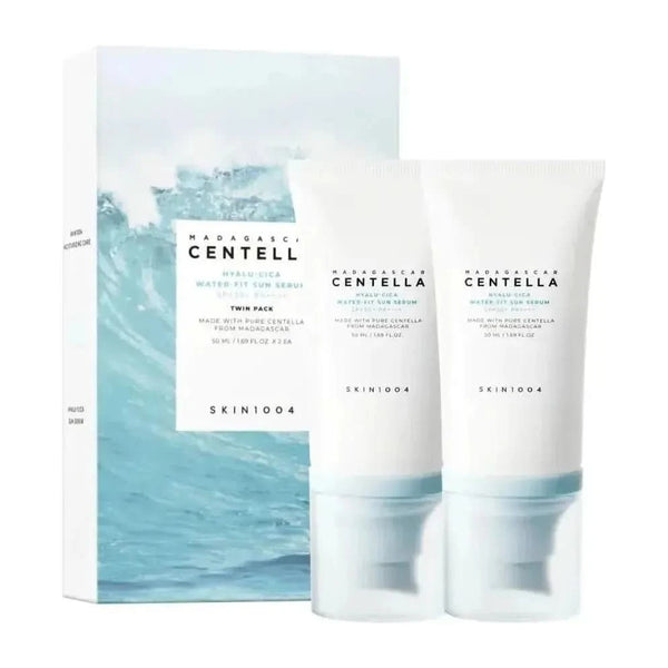 SKIN1004 Madagascar Centella Hyalu - Cica Water - Fit Sun Serum - 50ml (2 Pack) - Glam Global UKSKIN1004
