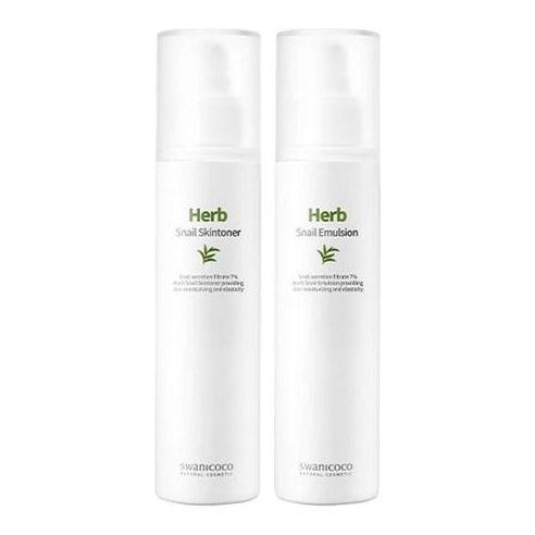 swanicoco Herb Snail Basic Set Skin Toner + Emulsion - Glam Global UK