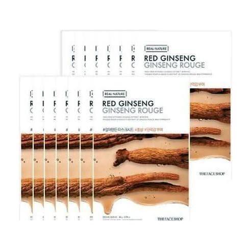THE FACE SHOP REAL NATURE Face Mask #Red Ginseng (20g X 10ea) - Glam Global UKTHE FACE SHOP