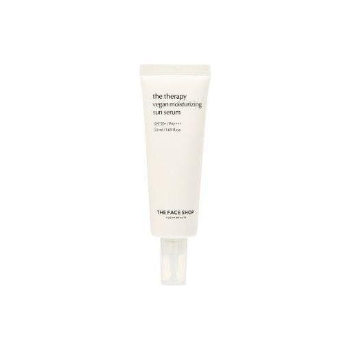 THE FACE SHOP The Therapy Vegan Moisturizing Sun Serum SPF50+ PA++++ 50ml - Glam Global UK