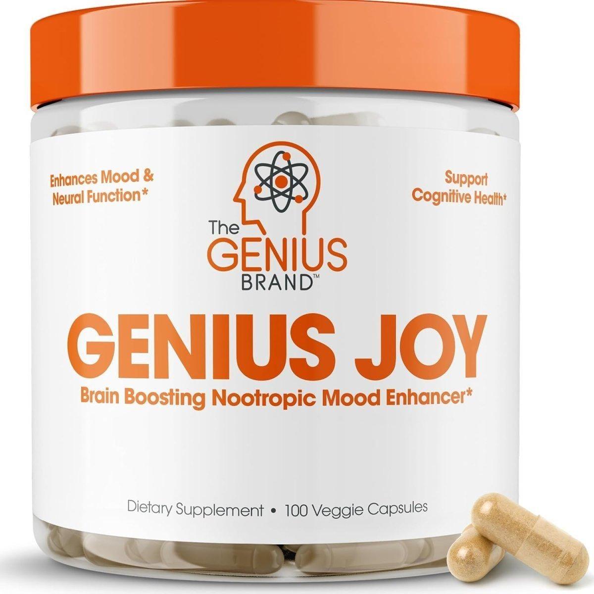 The Genius Brand - Genius Joy, Nootropic - 100 Capsules - Glam Global UK