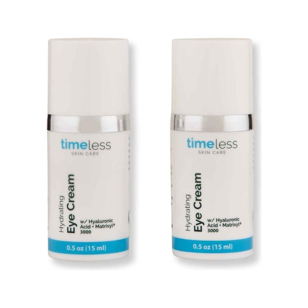 Timeless Skin Care Hydrating Hyaluronic Acid Eye Cream - 15ml (2 Pack) - Glam Global UK