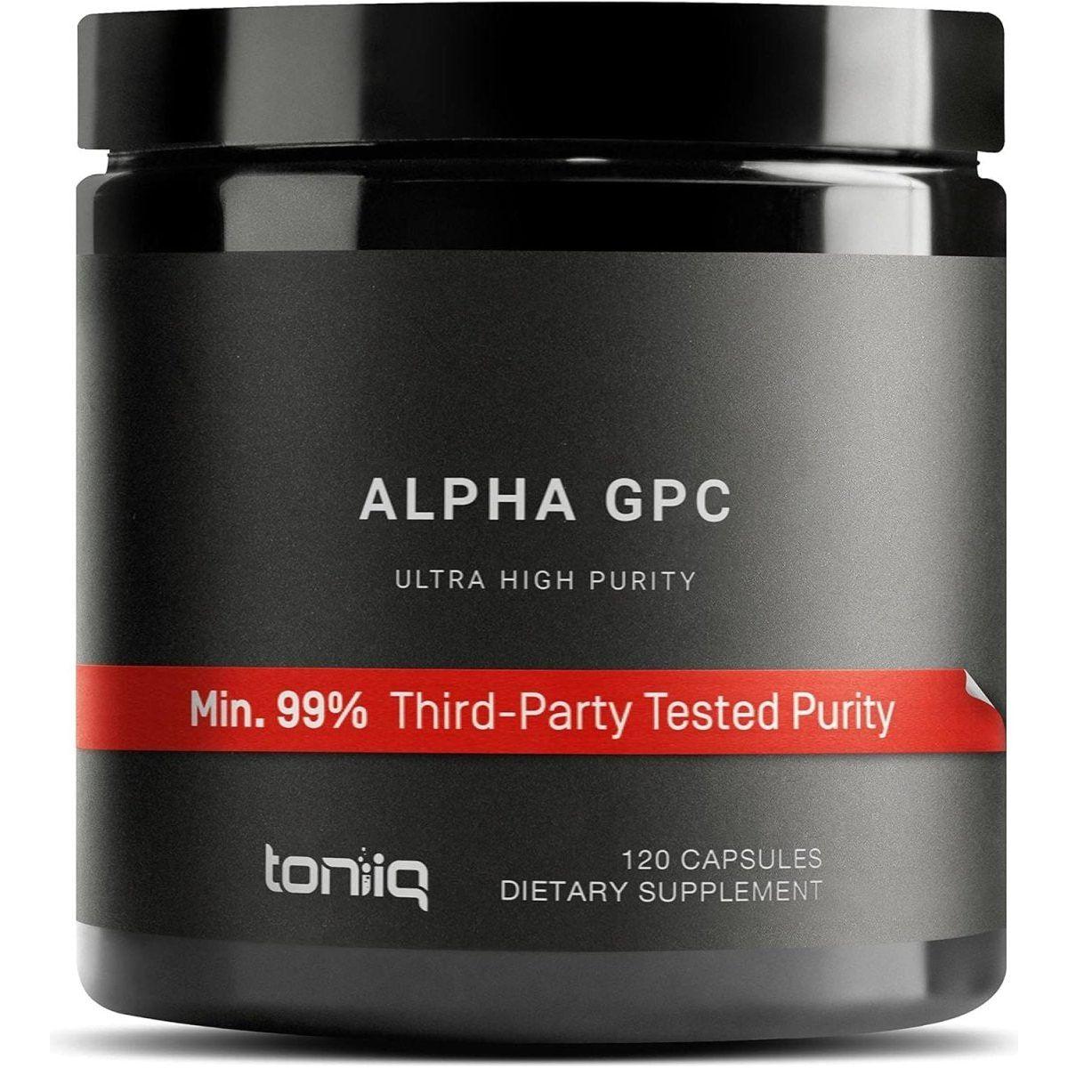 Toniiq Alpha GPC Capsules - Ultra High Purity - 600Mg - 120 Capsules - Glam Global UK