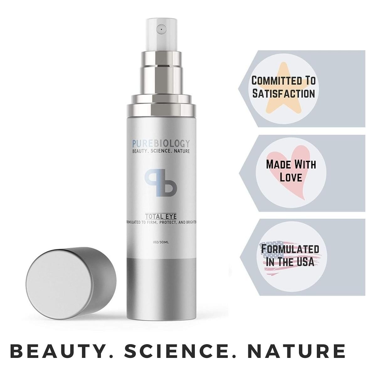 Total under Eye Cream for Wrinkles | Caffeine Eye Cream anti Aging Moisturizer and Avocado Oil Eye Wrinkle Cream with Baobab Oil Hyaluronic Acid and Vitamin E | Hydrating Eye Cream for Men and Women - Glam Global UK